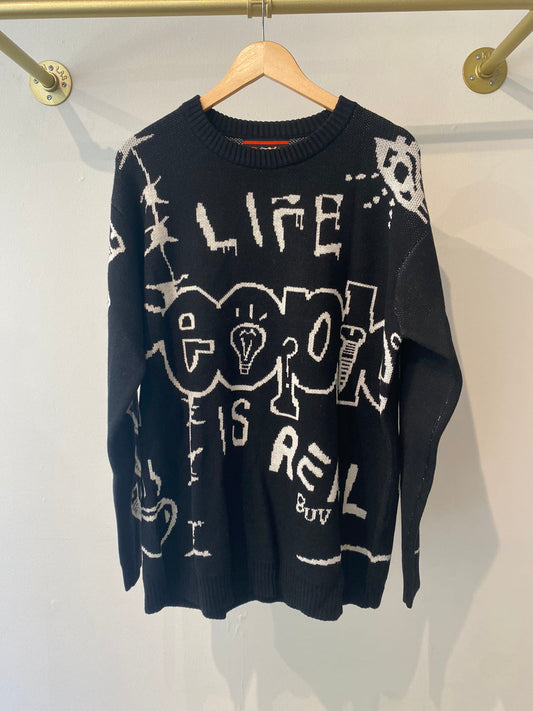 LIFE IS Sweater by Trouble Andrew
