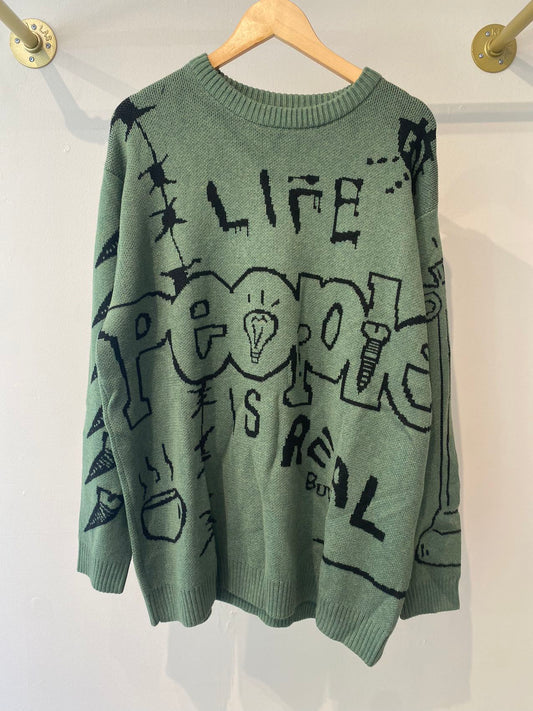 LIFE IS Knit Sweater by Trouble Andrew